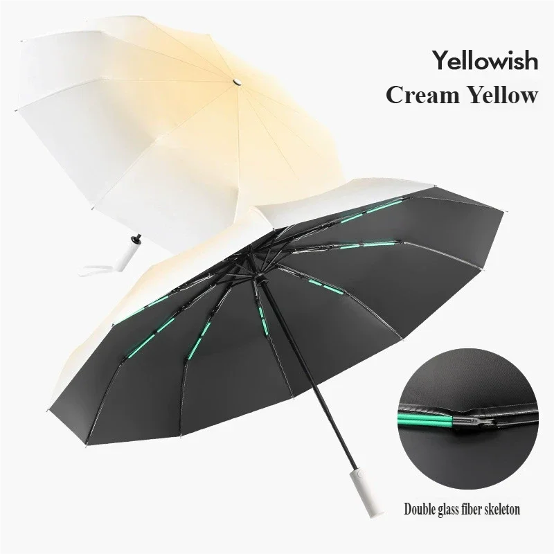 3-Person Extra Large Automatic Umbrella Gradient Color Anti-UV Sun & Rain Dual Use