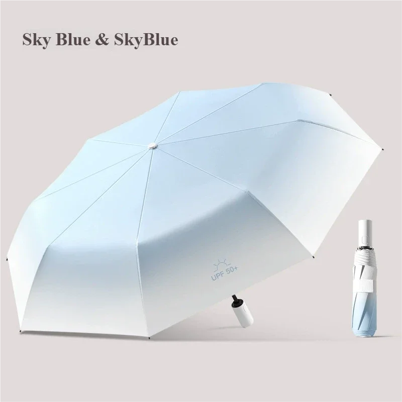 Premium Automatic Umbrella Gradient Color Sun & Rain Dual Use Parasol