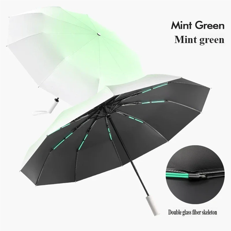 3-Person Extra Large Automatic Umbrella Gradient Color Anti-UV Sun & Rain Dual Use