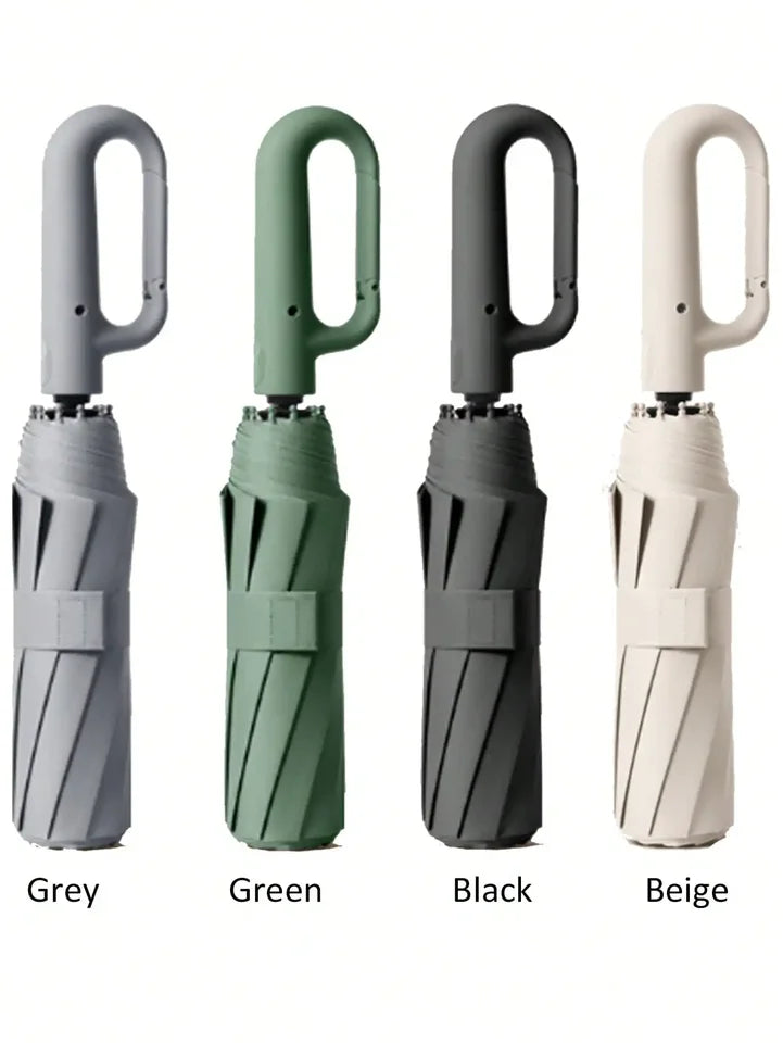 1PC 10 Bone Automatic Buckle Oversized Fully Automatic Umbrella, Thickened And Reinforced Men's/Women's Foldable Sun Protection