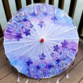Classic Chinese Art Asian Style 33" Silk Parasol Umbrella with Tassels for Wedding Parties, Photography, Costumes, Cosplay