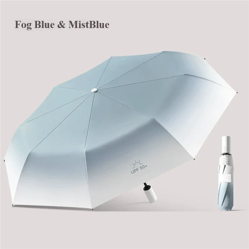 Premium Automatic Umbrella Gradient Color Sun & Rain Dual Use Parasol